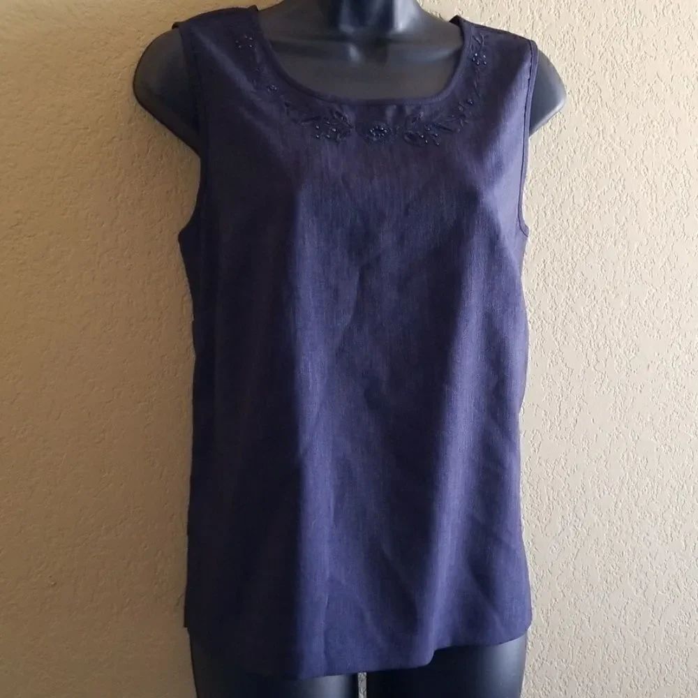 Draper's & Damon's Beaded Top